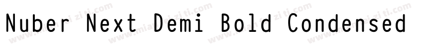 Nuber Next Demi Bold Condensed字体转换